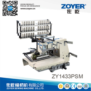 ZY 1433PSM Zoyer 33-agulha leito de cadeia dupla stitch Smocking máquina de costura com shirring